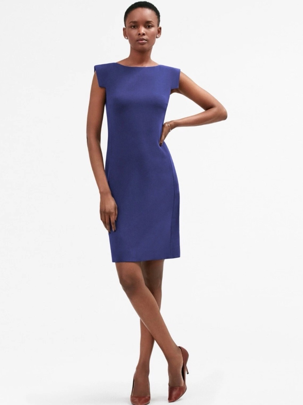 MM LAFLEUR Blue Sheath Dress